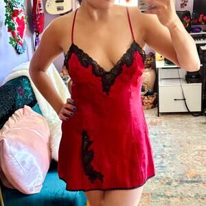 Frederick's of Hollywood Red and Black Mini Dress